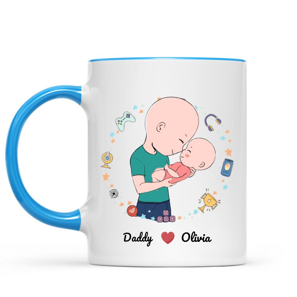 Father and Baby - My 1st Father's day - 2022 -Personalized Mug