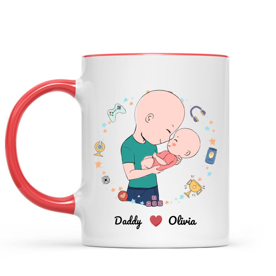 Father and Baby - My 1st Father's day - 2022 -Personalized Mug