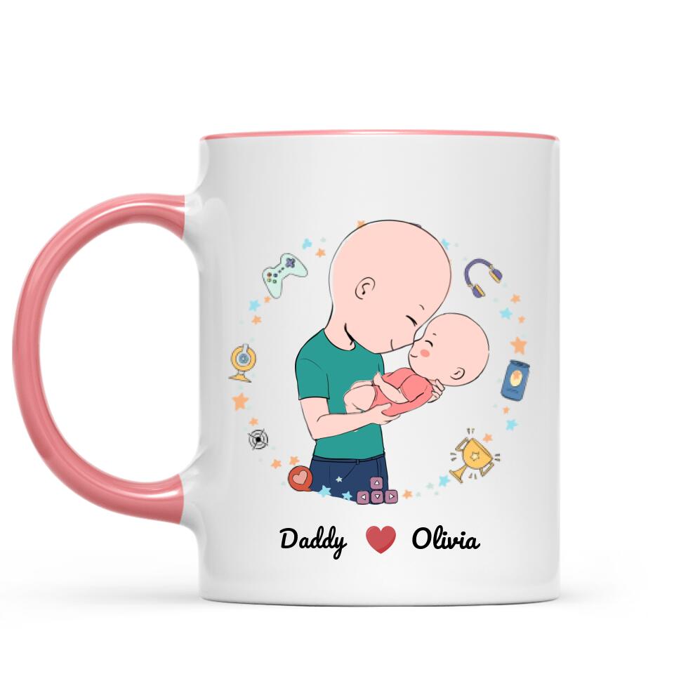 Father and Baby - My 1st Father's day - 2022 -Personalized Mug