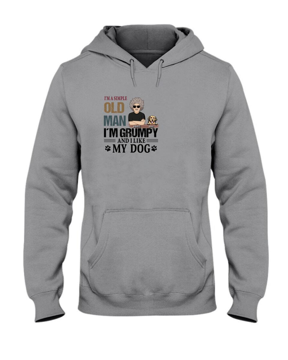I'm A Simple Old Man I Like My Dogs Personalized Shirt Family Gift For Dog Lover