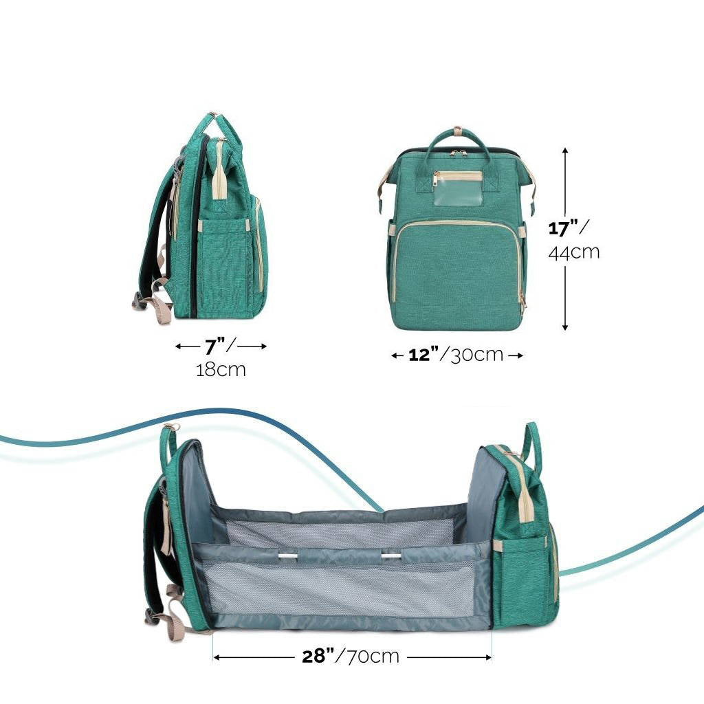 Portable Bed & Diaper Bag Backpack