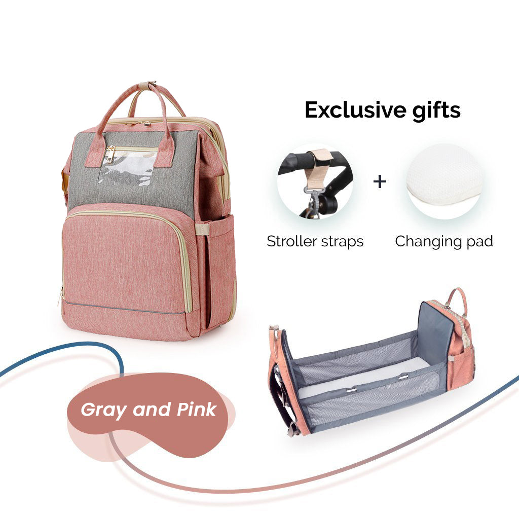 Portable Bed & Diaper Bag Backpack