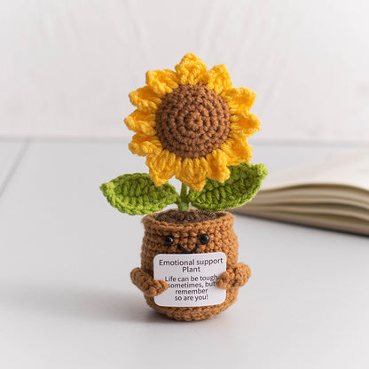 Emotional Support Plant – Handmade Crochet Flower for Mom, Best Friend, or Yourself