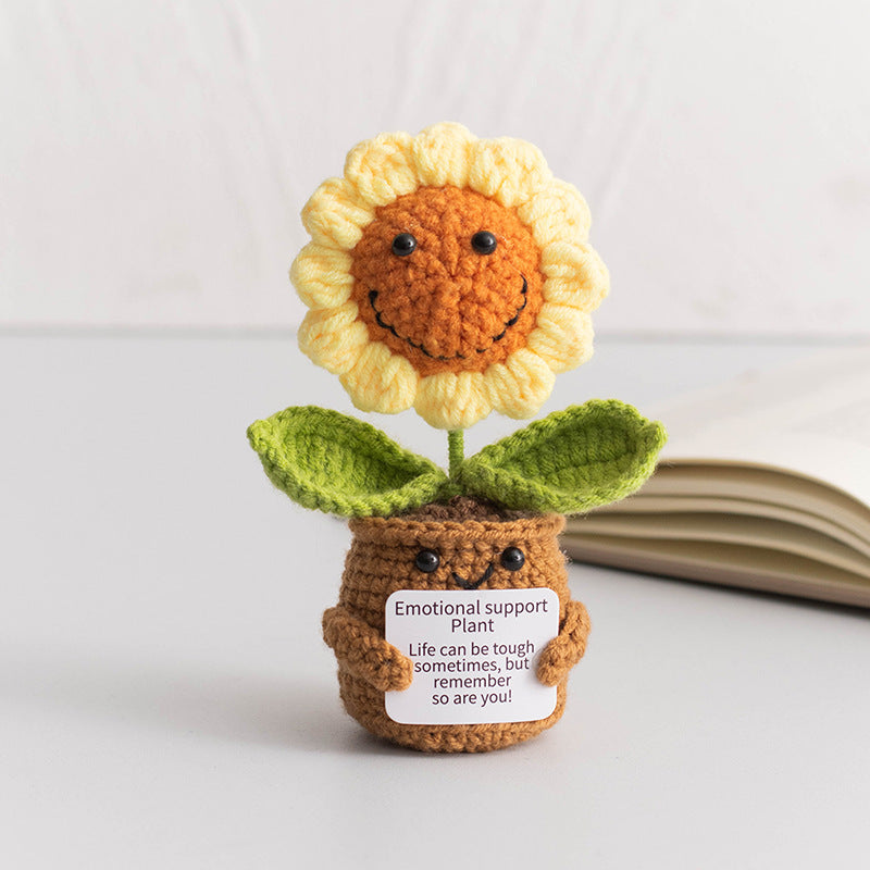 Emotional Support Plant – Handmade Crochet Flower for Mom, Best Friend, or Yourself