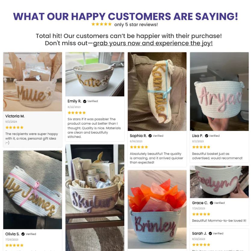 Personalized Knitted Basket