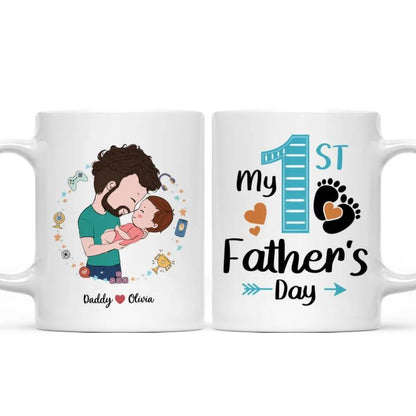 Father and Baby - My 1st Father's day - 2022 -Personalized Mug