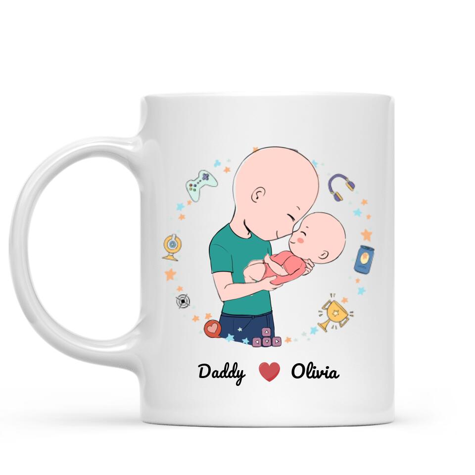Father and Baby - My 1st Father's day - 2022 -Personalized Mug