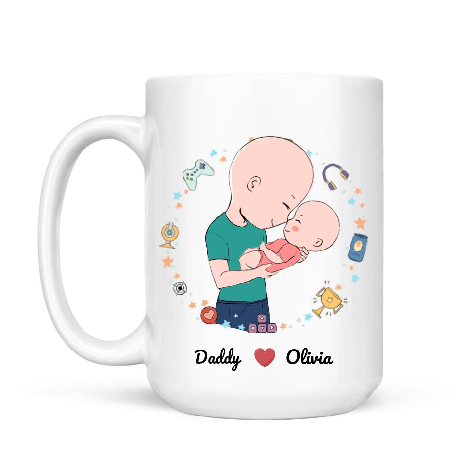 Father and Baby - My 1st Father's day - 2022 -Personalized Mug