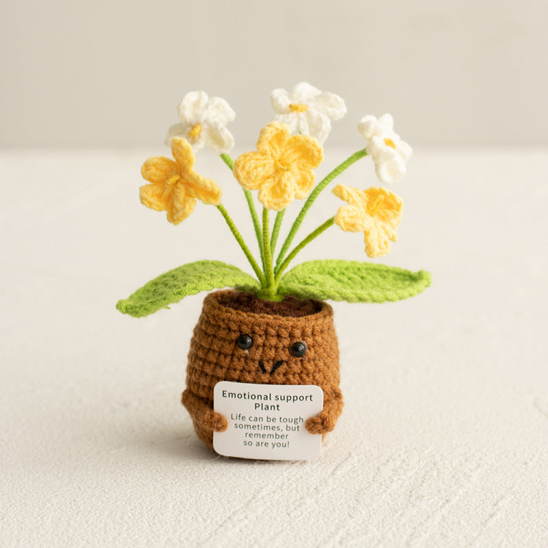 Emotional Support Plant – Handmade Crochet Flower for Mom, Best Friend, or Yourself