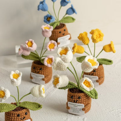 Emotional Support Plant – Handmade Crochet Flower for Mom, Best Friend, or Yourself