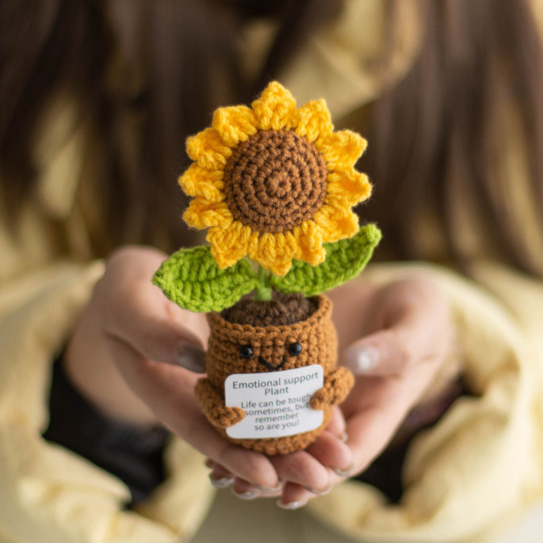 Emotional Support Plant – Handmade Crochet Flower for Mom, Best Friend, or Yourself