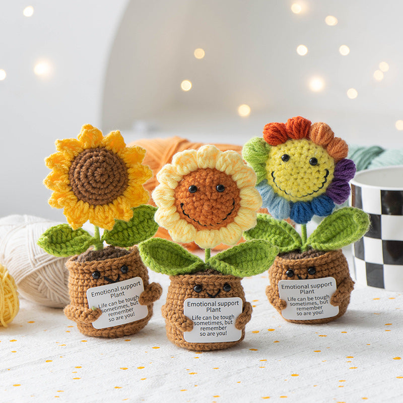 Emotional Support Plant – Handmade Crochet Flower for Mom, Best Friend, or Yourself