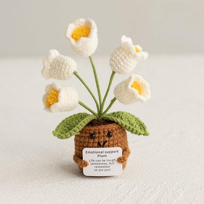 Emotional Support Plant – Handmade Crochet Flower for Mom, Best Friend, or Yourself