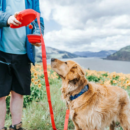 Water Bowl Leash & Waste Bag Dispenser