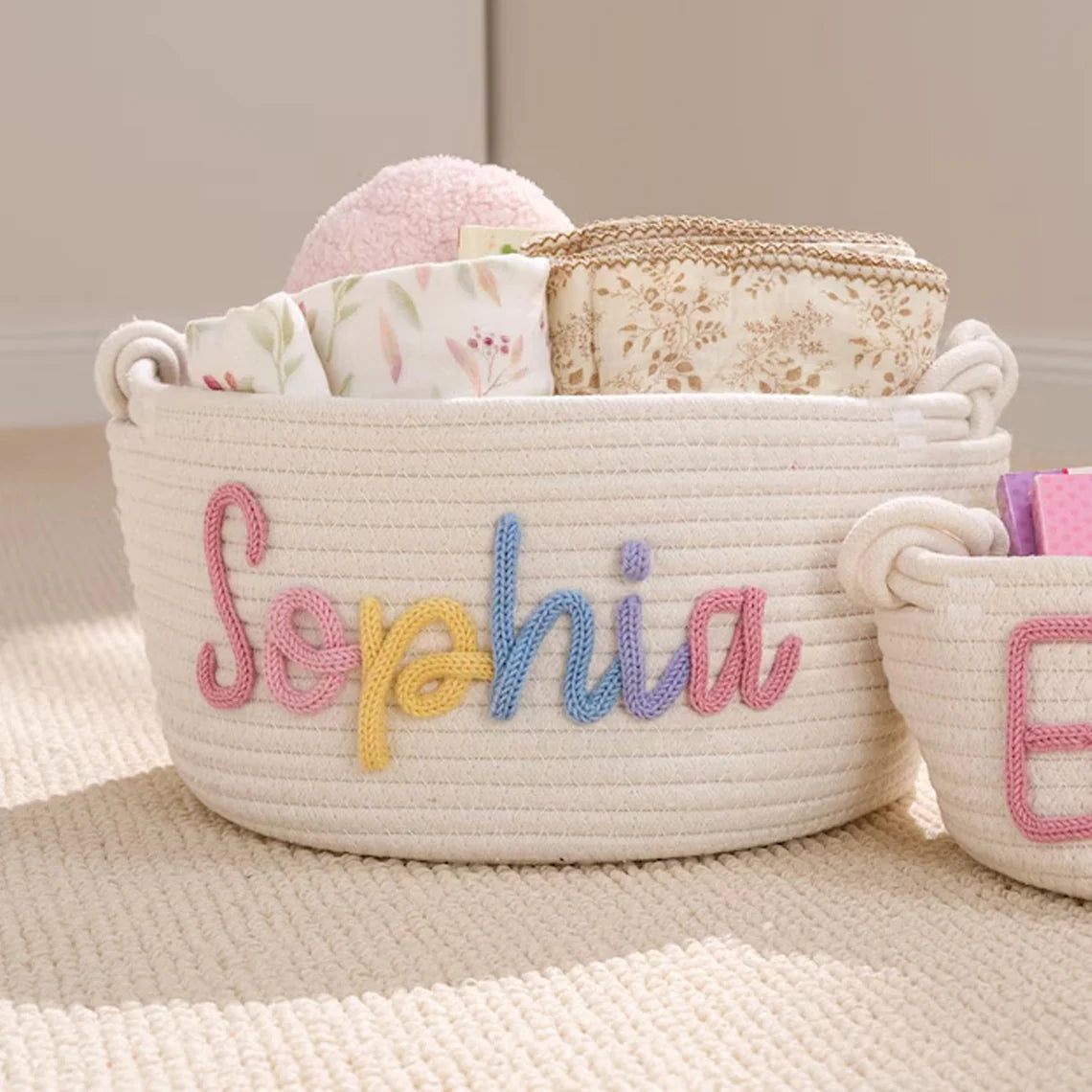 Personalized Knitted Basket