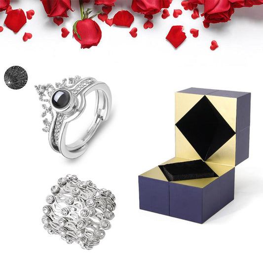 Creative Ring, Bracelet And Puzzle Jewelry Box