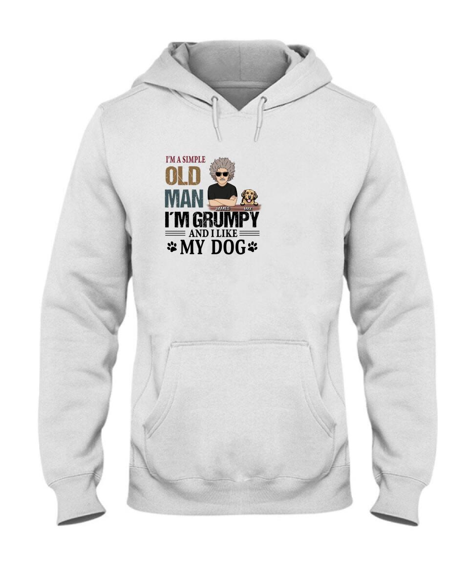 I'm A Simple Old Man I Like My Dogs Personalized Shirt Family Gift For Dog Lover