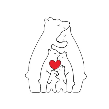 Handcrafted - Family - Wooden Bears Family - Wooden Pet Carvings