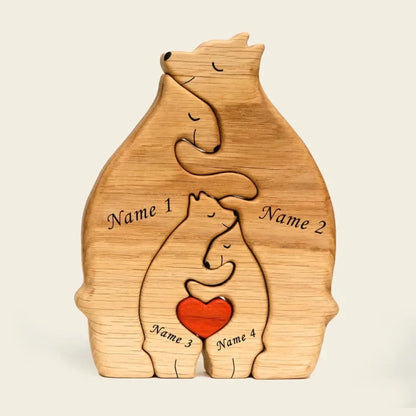 Handcrafted - Family - Wooden Bears Family - Wooden Pet Carvings