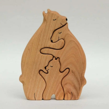 Handcrafted - Family - Wooden Bears Family - Wooden Pet Carvings