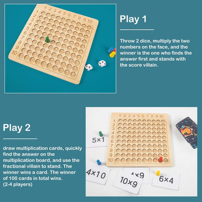 Wooden Math Multiplication Board