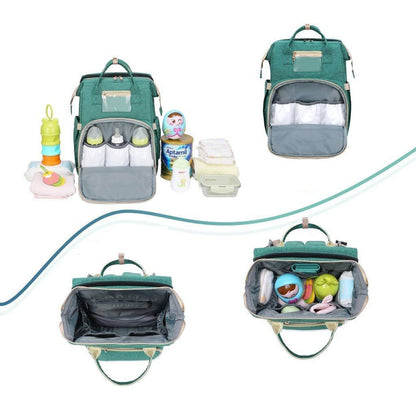 Portable Bed & Diaper Bag Backpack