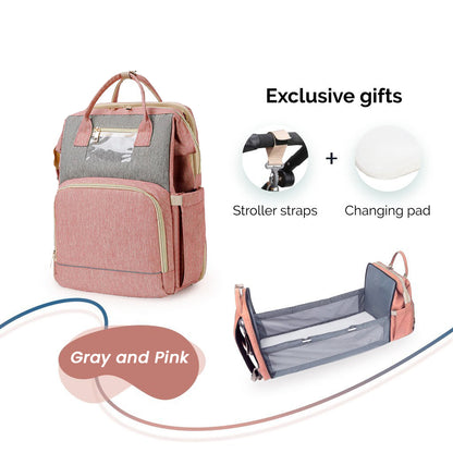 Portable Bed & Diaper Bag Backpack