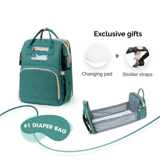 Portable Bed & Diaper Bag Backpack